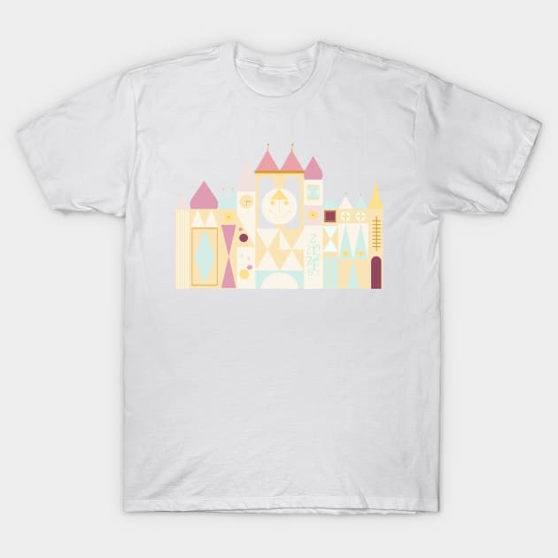 Happy castle - Pink T-Shirt by littlemoondance